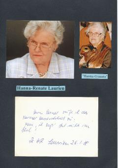 Hanna Renate Laurien † 2010   Politik Autogramm Karte original signiert 