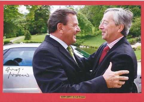 Gerhard Schröder  Bundeskanzler  Politik Autogramm Foto original signiert 