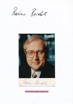 2  x  Rainer Brüderle  FDP  Politik Autogrammkarte + Karte original signiert 