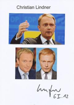 Christian Lindner  FDP   Politik Autogramm Karte original signiert 