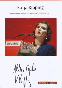 Katja Kipping  Die Linke   Politik Autogramm Karte original signiert 