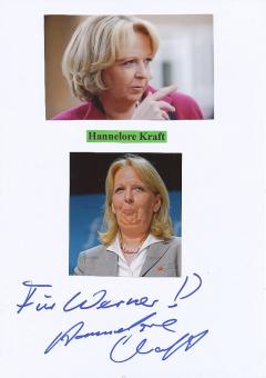 Hannelore Kraft   Politik Autogramm Karte original signiert 