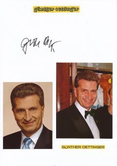 Günther Oettinger  Ministerpräsident  BW  Politik Autogramm Karte original signiert 