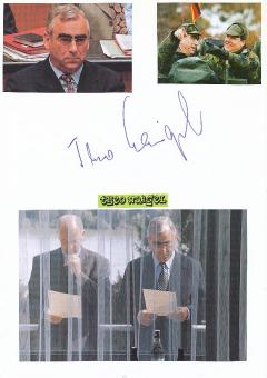 Theo Waigel  Finanzminister  Politik Autogramm Karte original signiert 