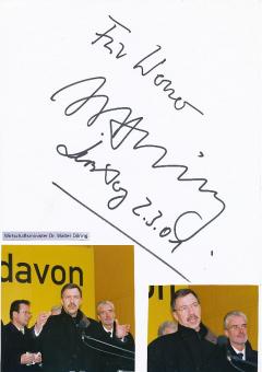 Walter Döring  FDP  Politik Autogramm Karte original signiert 