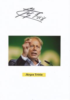 Jürgen Trittin  Die Grünen  Politik Autogramm Karte original signiert 