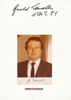 2  x  Gerold Tandler  Politik Autogrammkarte + Karte original signiert 