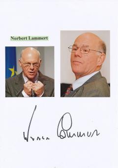 Norbert Lammert  CDU  Politik Autogramm Karte original signiert 