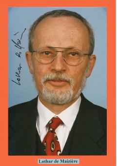 Lothar De Maiziere  DDR  Politik Autogramm 18 x 26 cm Foto + original signiert 