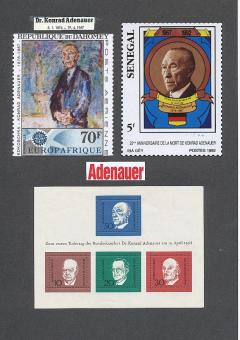 Konrad Adenauer  zum ersten Todestag  Briefmarken Kleinbogen 