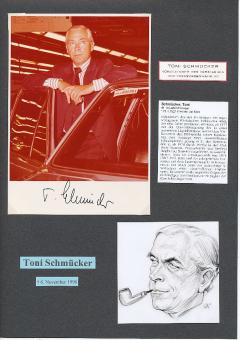 Toni Schmücker † 1996  VW  Auto  Wirtschaft Autogramm Foto original signiert 