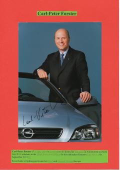Carl Peter Forster Opel  Auto  Wirtschaft Autogramm Foto original signiert 