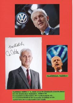 Matthias Müller  VW  Auto  Wirtschaft Autogrammkarte original signiert 