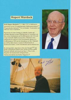 Rupert Murdoch  Medienunternehmer  Wirtschaft Autogramm Foto original signiert 