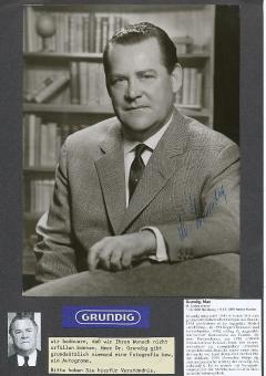 Max Grundig † 1989  Grundig  Wirtschaft Autogramm Foto original signiert 