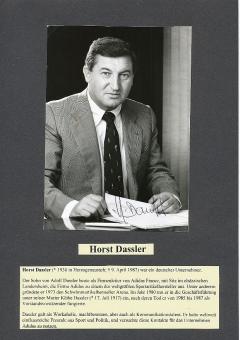 Horst Dassler † 1987  Adidas  Wirtschaft Autogramm Foto original signiert 