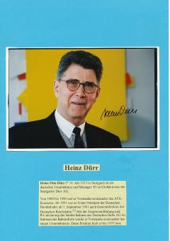 Heinz Dürr   AEG  Wirtschaft Autogramm Foto original signiert 
