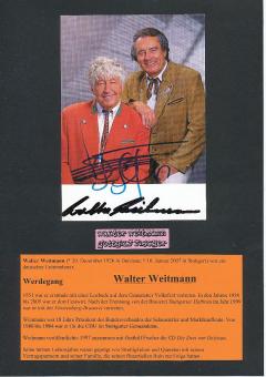 Walter Weitmann † 2007 Unternehmer & Gotthilf Fischer † 2020  Musik  Autogrammkarte original signiert 