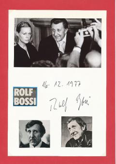 Rolf Bossi † 2015  Staranwalt  Wirtschaft Autogramm Karte  original signiert 