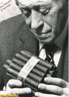 Zino Davidoff † 1994  König der Zigarren  Wirtschaft Autogramm Foto original signiert 