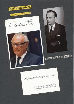 Rolf Rodenstock † 1997  Brillen  Wirtschaft Autogramm Karte  original signiert 