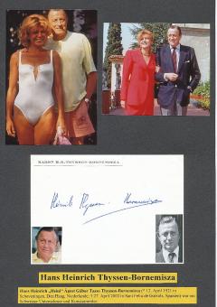 Hans Heinrich Thyssen-Bornemisza de Kaszon † 2002  Unternehmer  Wirtschaft Autogramm Karte  original signiert 