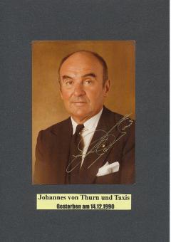 Johannes von Thurn und Taxis † 1990  Adel  Autogramm Foto original signiert 