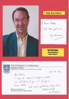 Ian Kershaw Historiker Führer Biografien Literatur Autogramm Blatt  original signiert 