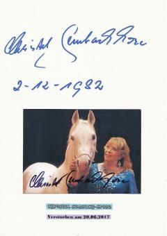 Christel Sembach Krone † 2017  Zirkus Krone Autogrammkarte + Karte original signiert 