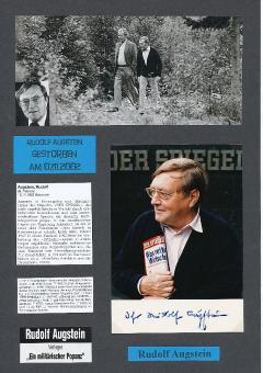 Rudolf Augstein † 2002  Spiegel Verleger  Autogramm Foto original signiert 