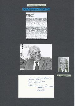 Helmut Kindler † 2008  Verleger  Autor  Autogramm Karte original signiert 