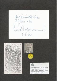 Wilhelm Goldmann † 1974  Verleger  Goldmann Verlag  Autogramm Karte original signiert 