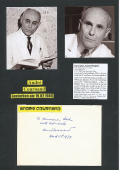 Andre Frederic Cournand † 1988  Frankreich  Medizin Nobelpreis 1956  Autogramm Karte original signiert 