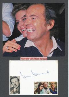 Christiaan Barnard † 2001 RSA  Chirurg  Herztransplation Pionier  Autogramm Karte original signiert 