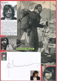 Reinhold Messner  Bergsteiger  Autogramm Karte original signiert 