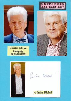 Günter Blobel † 2018  Nobelpreis 1999 für Medizin  Autogramm Karte original signiert 