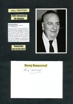 Baruj Benacerraf † 2011  Venezuela  Nobelpreis 1980 für Medizin  Autogramm Karte original signiert 