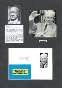 Georg Wittig † 1987  Nobelpreis 1979  für Chemie  Autogramm Karte original signiert 