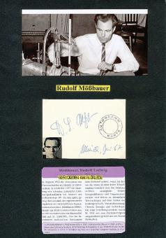 Rudolf Mößbauer † 2011 Nobelpreis 1961 für Physik  Autogramm Karte original signiert 
