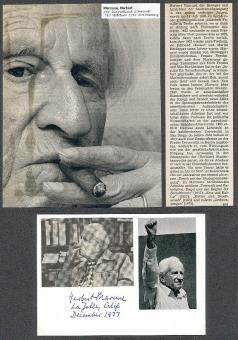 Herbert Marcuse † 1979 Philosoph Politologe Soziologe  Autogramm Karte original signiert 