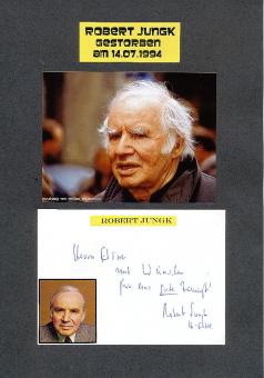 Robert Jungk  † 1994 Publizist  Zukunftsforscher  Schriftsteller Autogramm Karte original signiert 