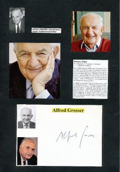 Alfred Grosser  † 1994 Publizist  Zukunftsforscher  Schriftsteller Autogramm Karte original signiert 