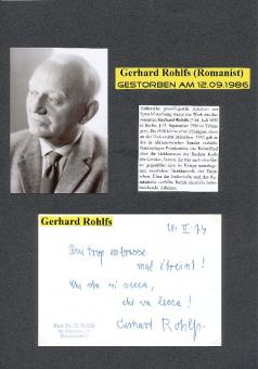 Gerhard Rohlfs  † 1986 Romanist  Schriftsteller Autogramm Karte original signiert 