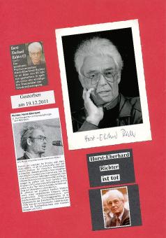 Horst-Eberhard Richter  † 2011 Psychoanalytiker Sozialphilosoph  Schriftsteller Autogramm Karte original signiert 