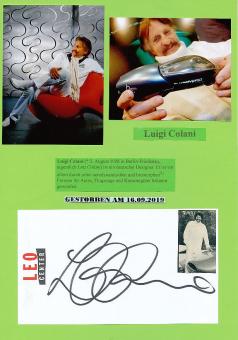 Luigi Colani † 2018  Designer  Künstler  Autogramm Blatt original signiert 