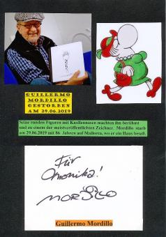 Guillermo Mordillo † 2019  Argentinien  Zeichner Humor Autogramm Karte original signiert 