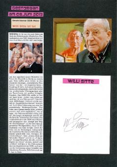 Willi Sitte † 2013 Tschechien Maler Grafiker  Künstler  Autogramm Karte original signiert 
