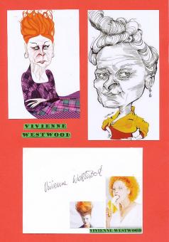 Vivienne Westwood  Modeschöpferin  Designerin  Autogramm Karte original signiert 