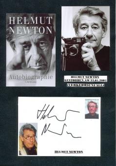 Helmut Newton † 2004  Star Fotograf  Autogramm Karte original signiert 