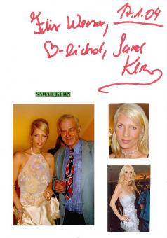 Sarah Kern Model   Mode Unternehmerin  Autogramm Karte original signiert 